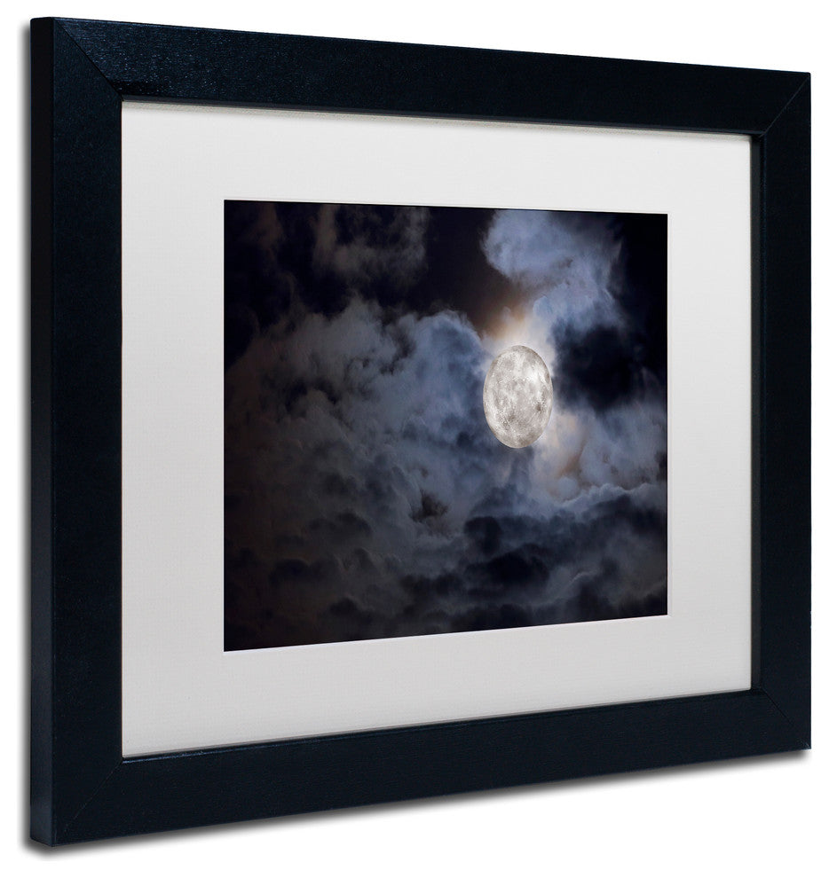 Jason Shaffer 'Supermoon ' Matted Framed Art, Black Frame, White Mat, 14x11