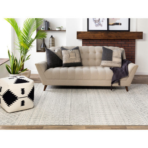 Surya Elaziz ELZ-2308 10'x13' Rug, Light Gray/Medium Gray/White