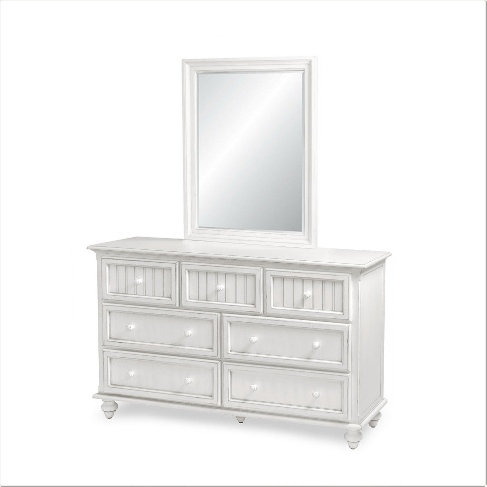 Monaco 7-Drawer Dresser, White