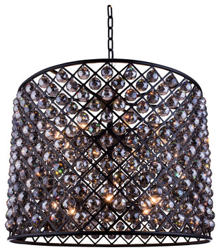 1206 Madison Collection Pendent Lamp, Silver Shade, Mocha Brown