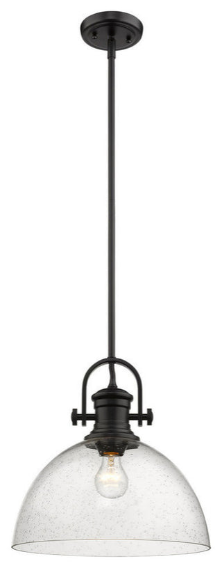 Golden Lighting 3118-L SD Hines 1 Light 13-1/2"W Pendant - Black