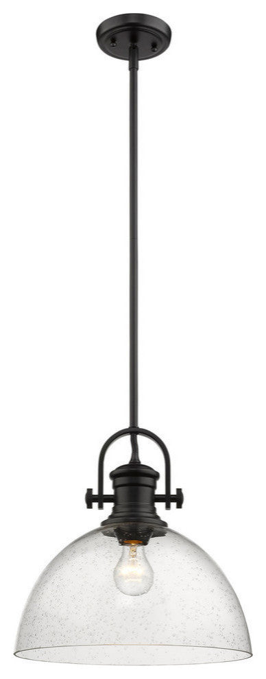 Golden Lighting 3118-L SD Hines 1 Light 13-1/2"W Pendant - Black