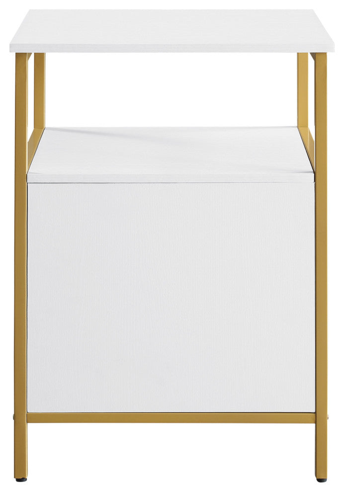 Modern Life Utility Table Printer Stand With Storage, White