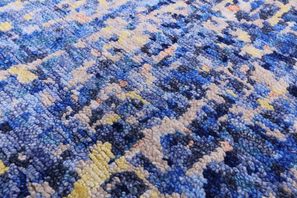 9' 3" X 12' 3" Modern Hand-Knotted Wool Rug Q9385