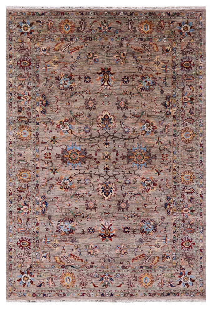Persian Tabriz Handmade Wool Rug 6' 10" X 9' 10" Q9999