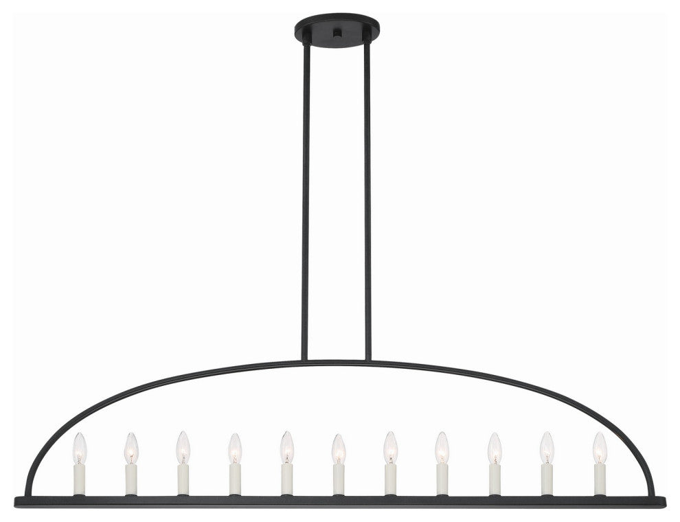 Abbott 11-Light Chandelier, Black