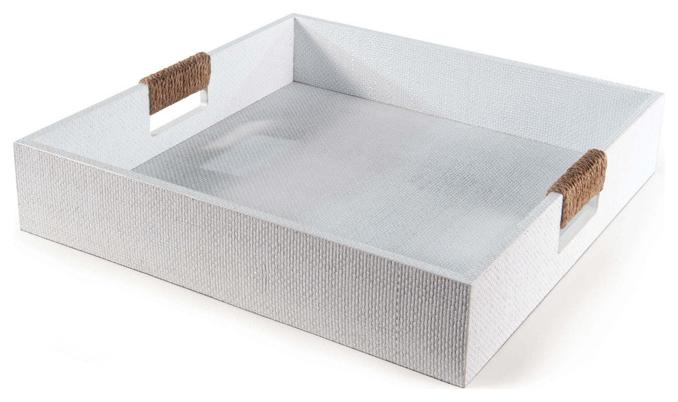 Logia Square Tray Large, White