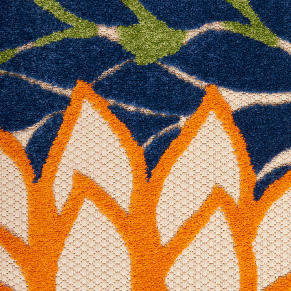 Nourison Aloha 10' x 14' Multicolor Tropical Area Rug
