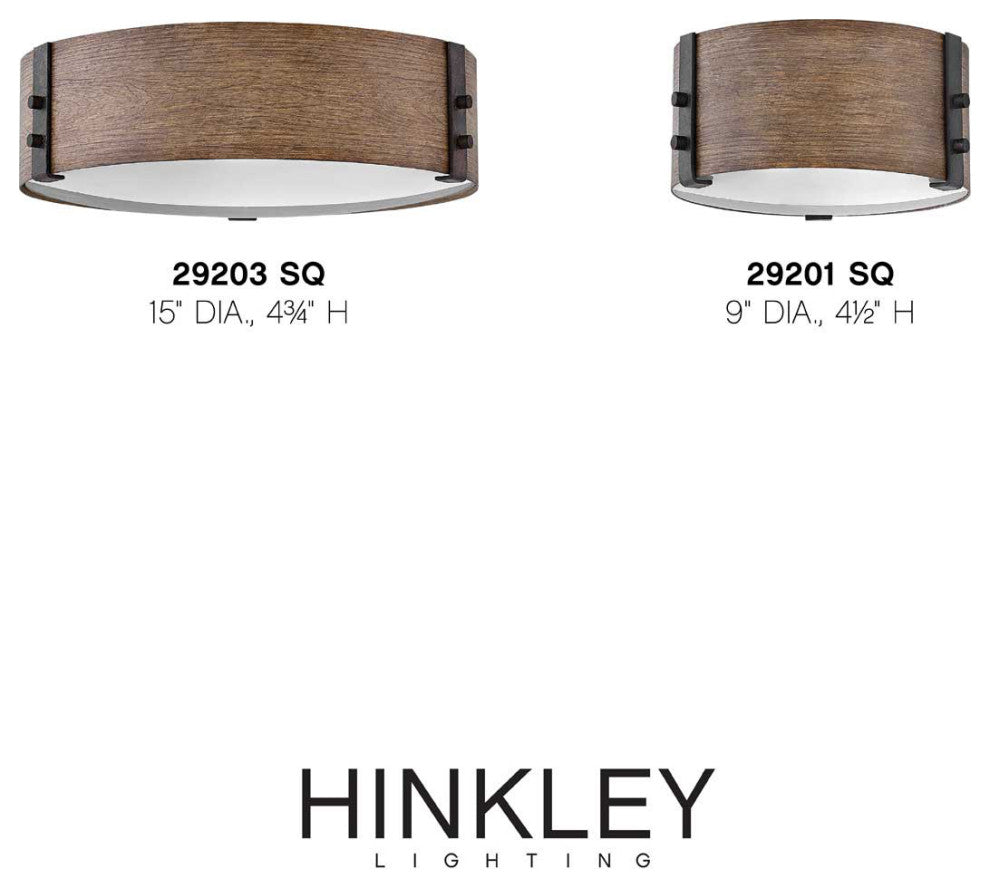 Hinkley Sawyer Medium Flush Mount, Sequoia