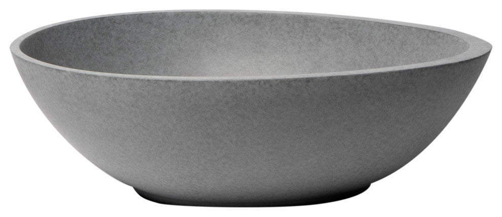 ALFI brand ABCO21O 21" Solid Concrete Tear Drop Above Mount Vessel Sink