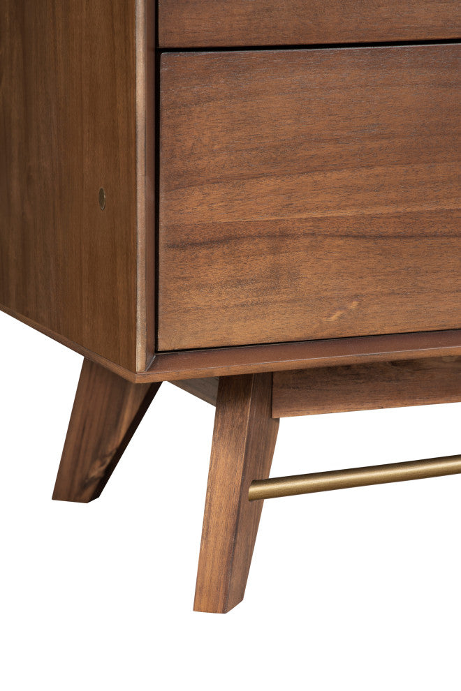 Mid-Century Modern High Chest, Walnut Stain