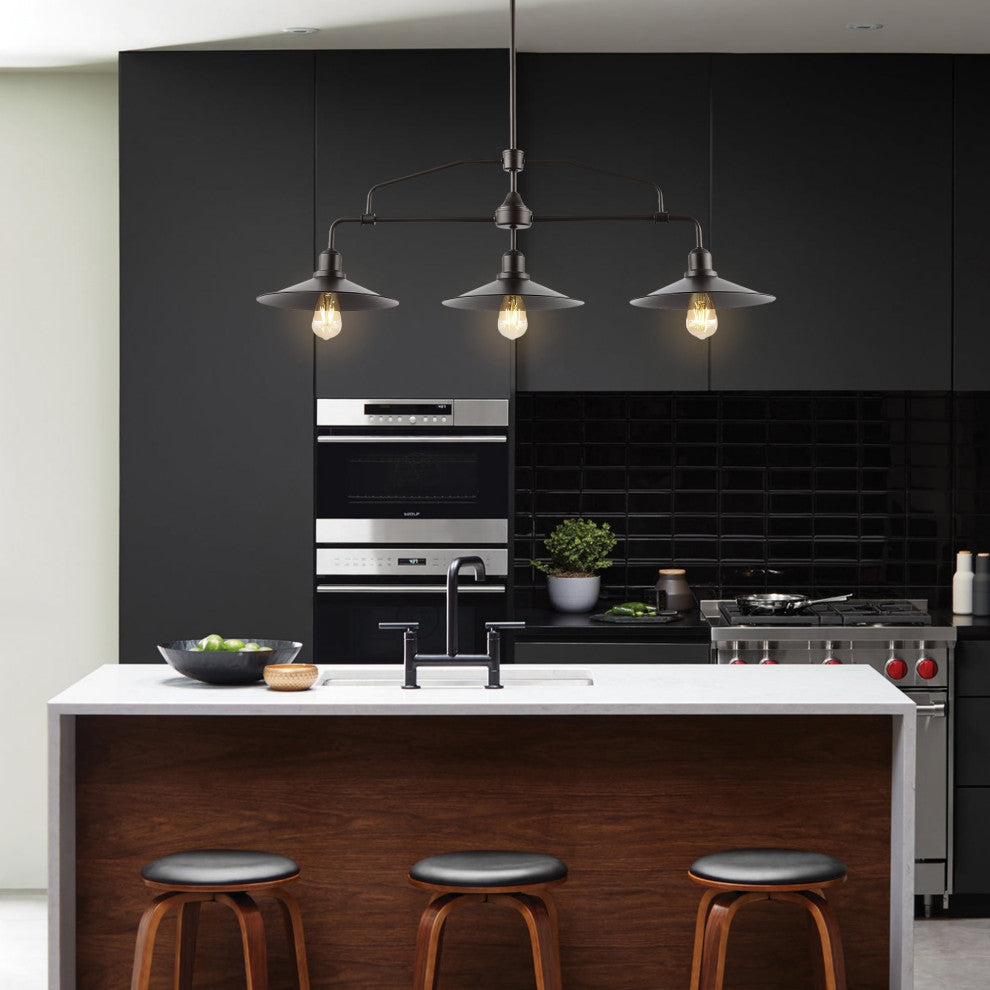 Cade 3-Light Metal LED Pendant, Oil Rubbed Bronze, Width: 38.5"