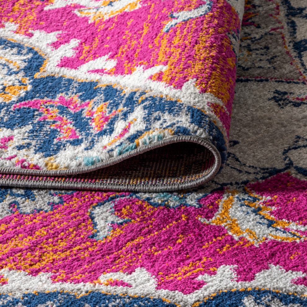 Bohemian FLAIR Boho Vintage Medallion Area Rug, Multi, 3x5