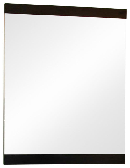 23.6" Mirror, Black, Wood
