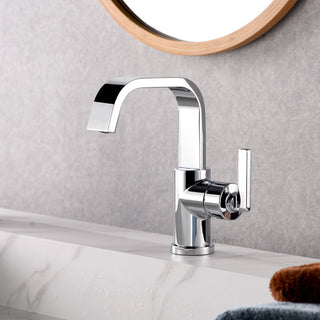 Luxier BSH14-S Single-Handle Bathroom Faucet with Drain, Chrome
