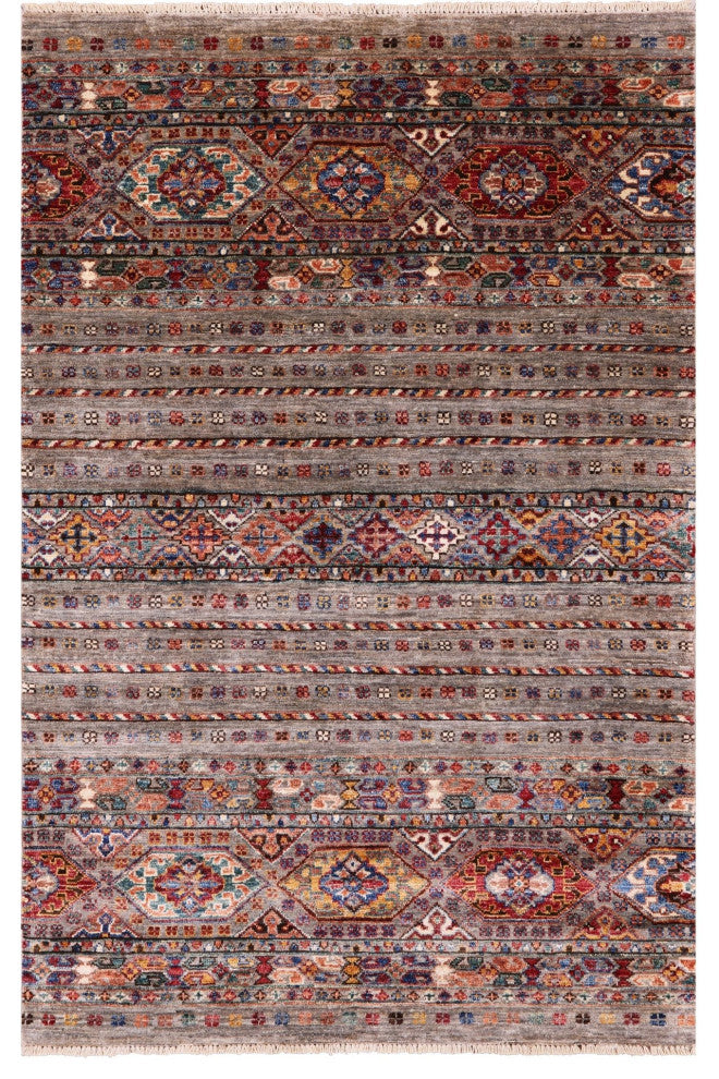 Khorjin Super Kazak Hand Knotted Wool Rug 3' 5" X 5' 3" Q11070