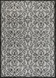 Madrid Vintage Filigree Textured Weave Indoor/Outdoor, Light Gray/Black, 4 X 6