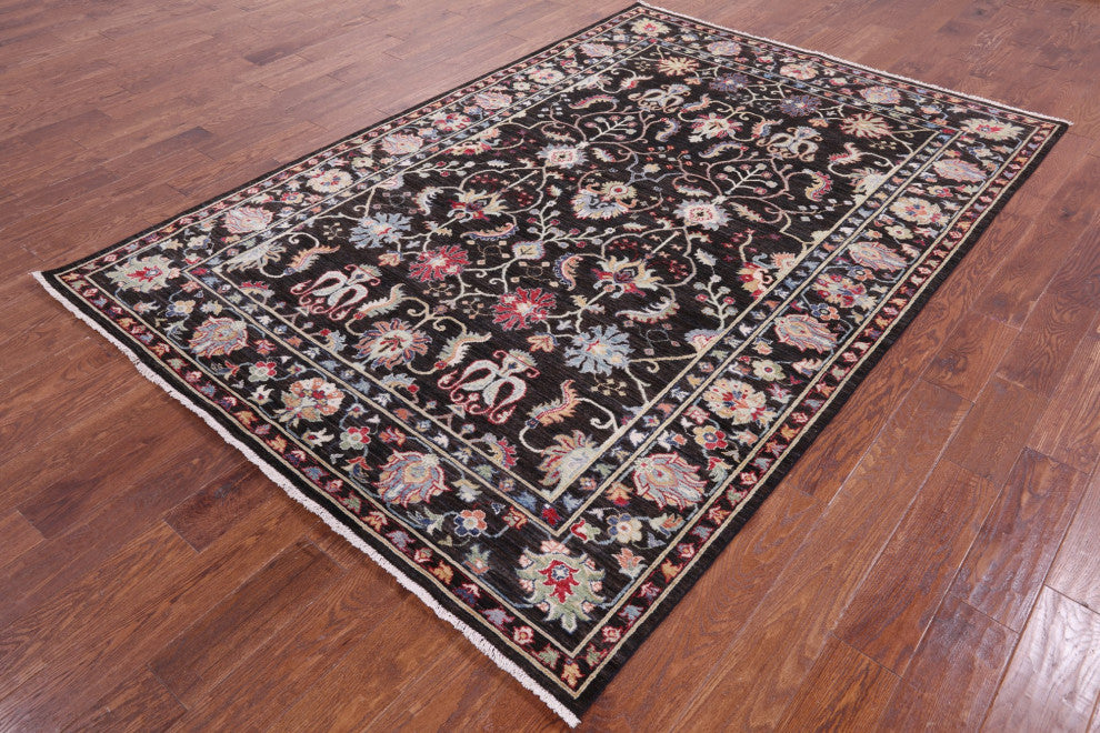 Turkish Oushak Hand-Knotted Wool Rug 6' 1" X 8' 11" - Q12824