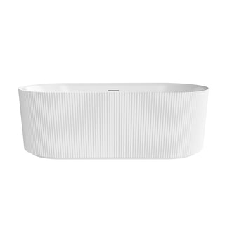 Linyi Freestanding Acrylic Soaking Bathtub, White, 59.1"l X 31.5"w
