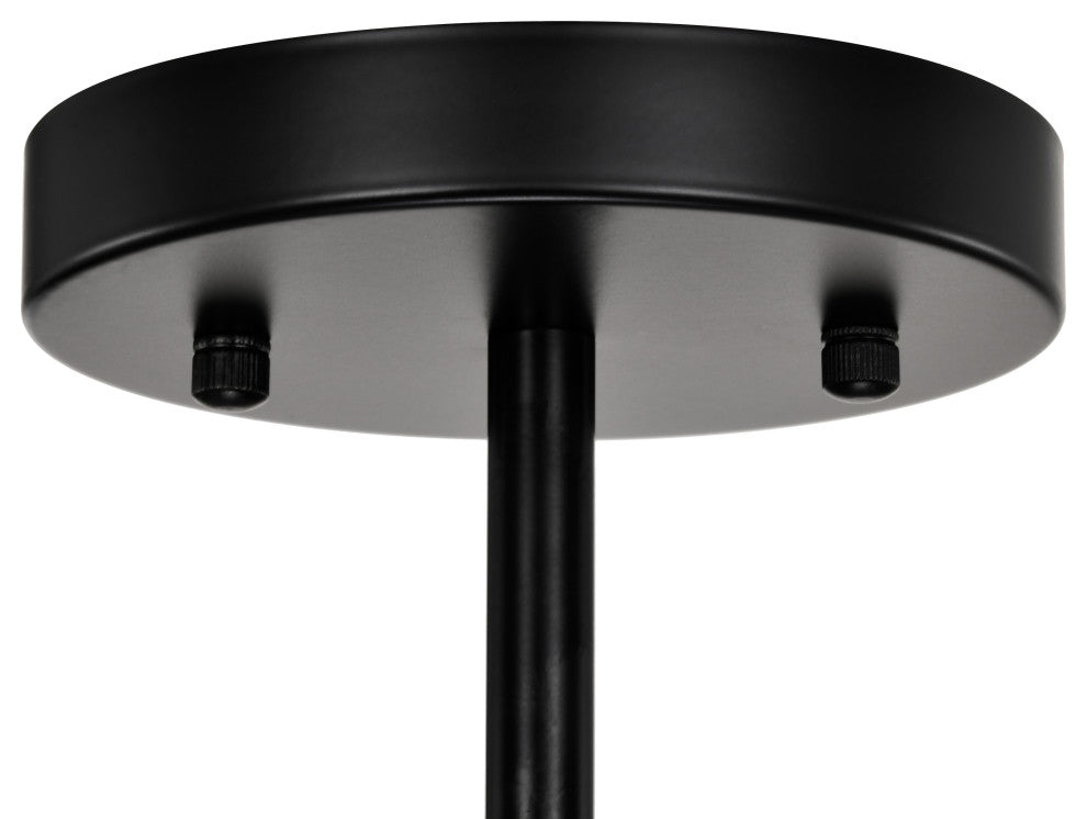 Daisy 4-light Black Crystal Glass Prism Round Drum Shade Flush Mount