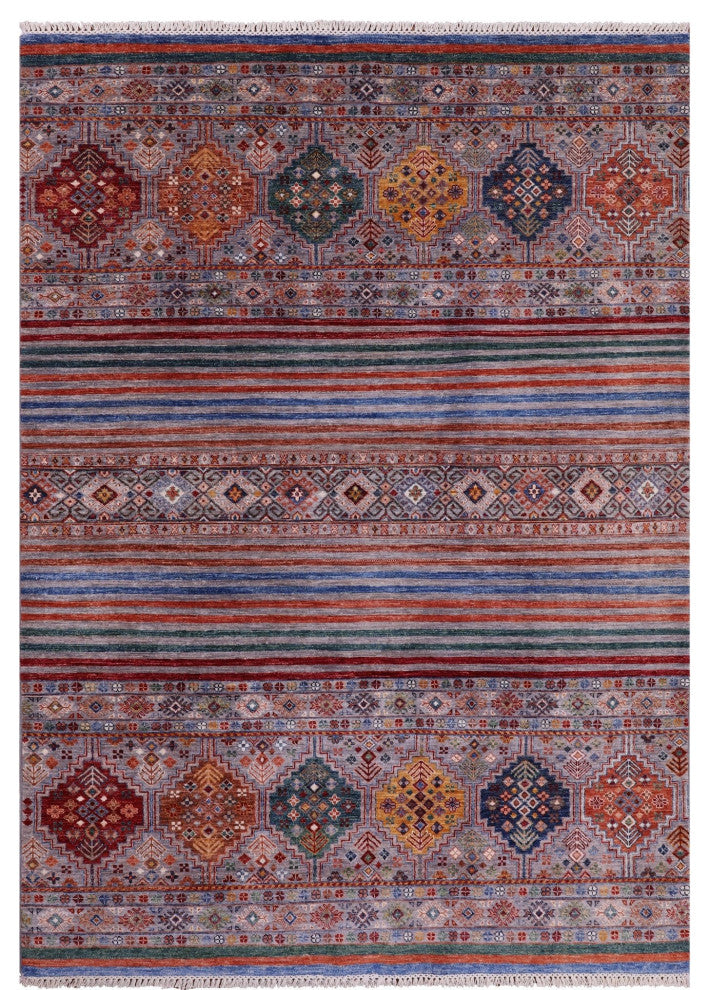 5' 10" X 8' 4" Super Kazak Khorjin Hand-Knotted Wool Rug Q10226