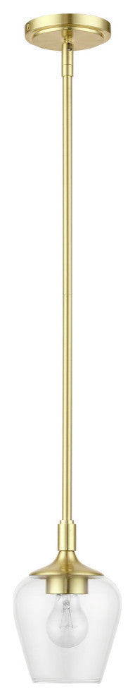 Willow 1 Light Satin Brass Single Pendant