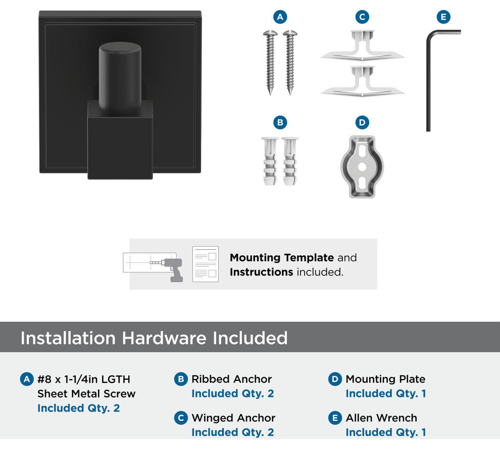 Appoint Traditional Single Robe Hook, Matte Black