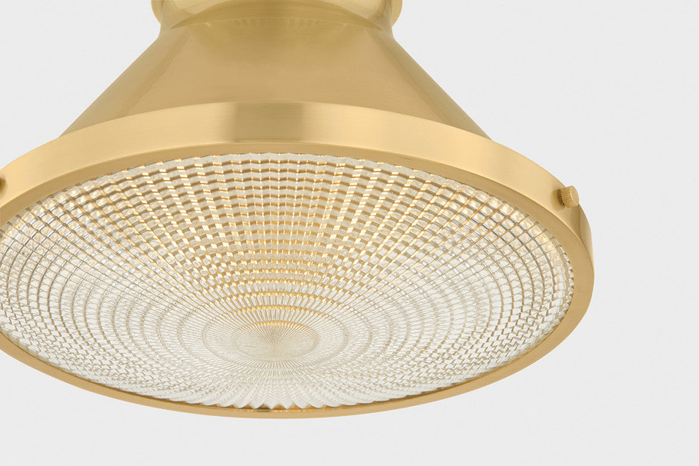 Hudson Valley Lighting Highclere Flush Mount By Mark D. Sikes, Aged Brass