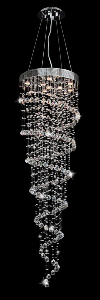 Artistry Lighting Galaxy Spiral Crystal Chandelier, 24x72