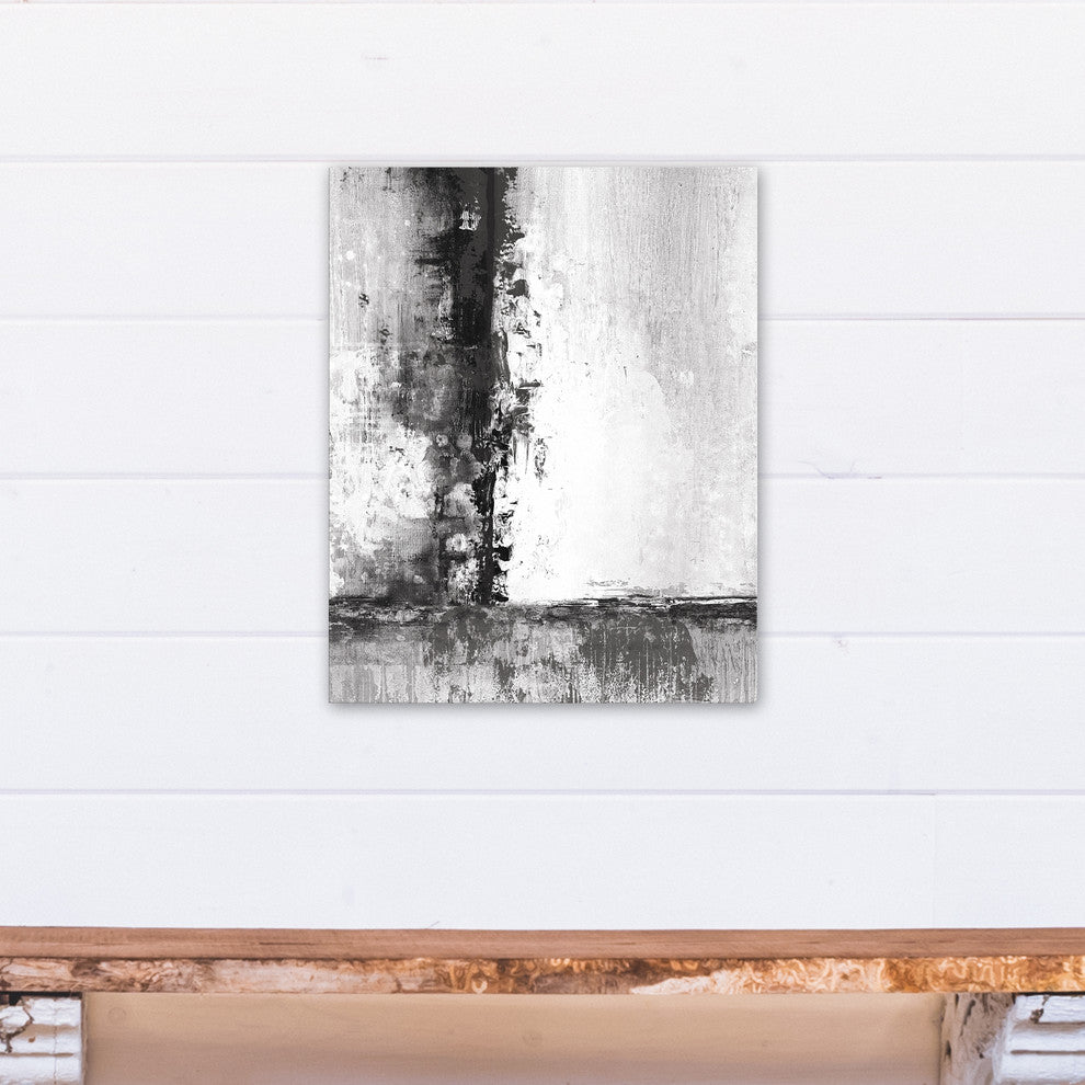 Black and White Textured Print on Canvas