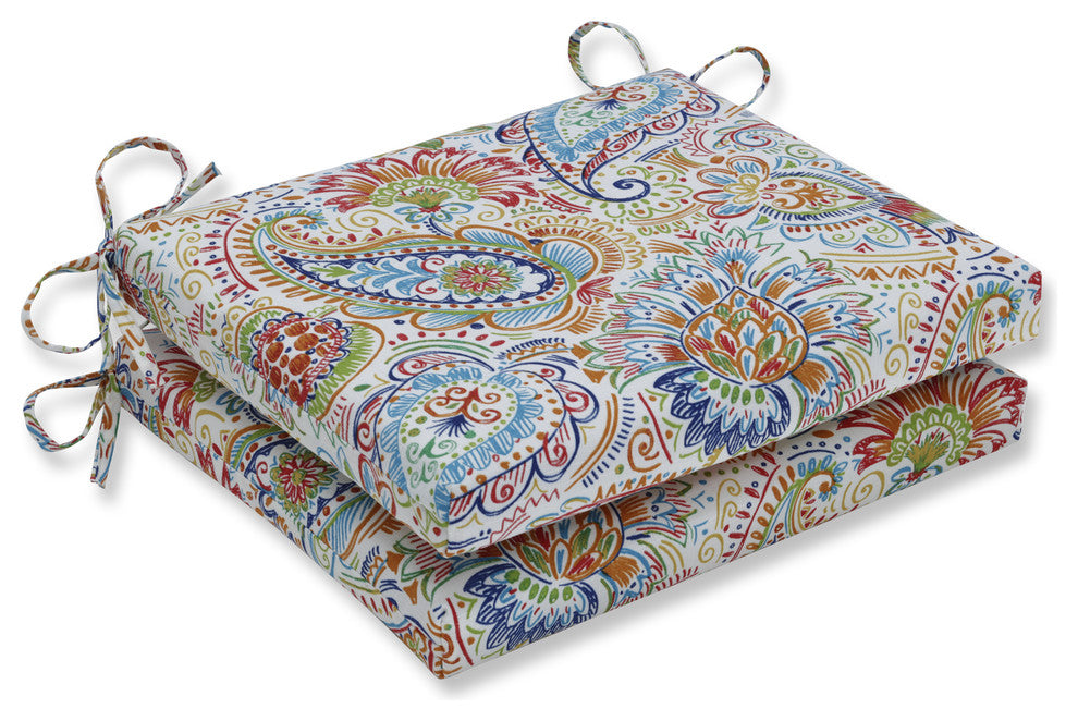 Gilford Festival Squared Corners Seat Cushions, Set of 2, 18.5"x16"x3"