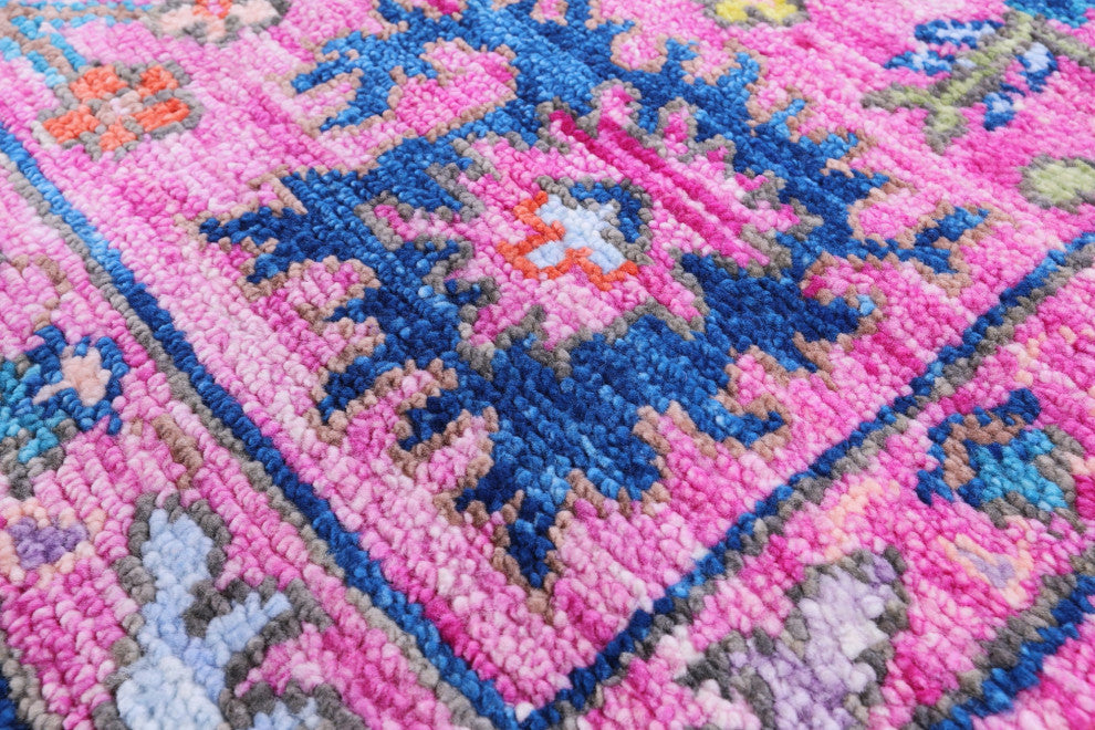 8' Square Turkish Oushak Hand Knotted Wool Rug - Q13624