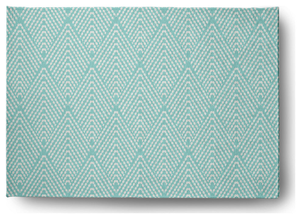 Lifeflor Diamond Spring Chenille Rug, Wave Top Blue, 5'x7'
