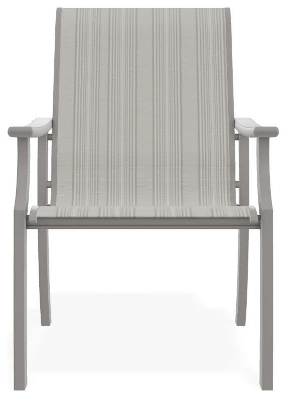 St. Catherine Sling Outdoor Armchair, Harbor/Warm Gray
