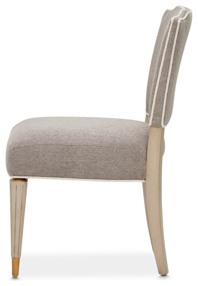 St. Charles Chenille Vanity Chair, Dove Gray