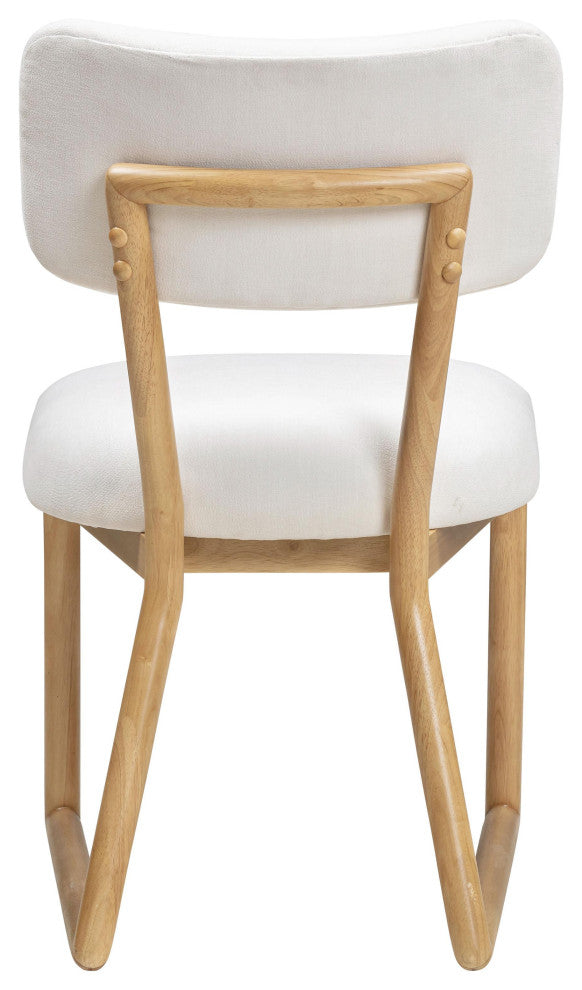 Bobbie Cream Performance Upcycled Fabric Dining Chair