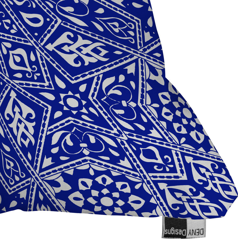 Deny Designs Aimee St Hill Amirah Blue Outdoor Throw Pillow