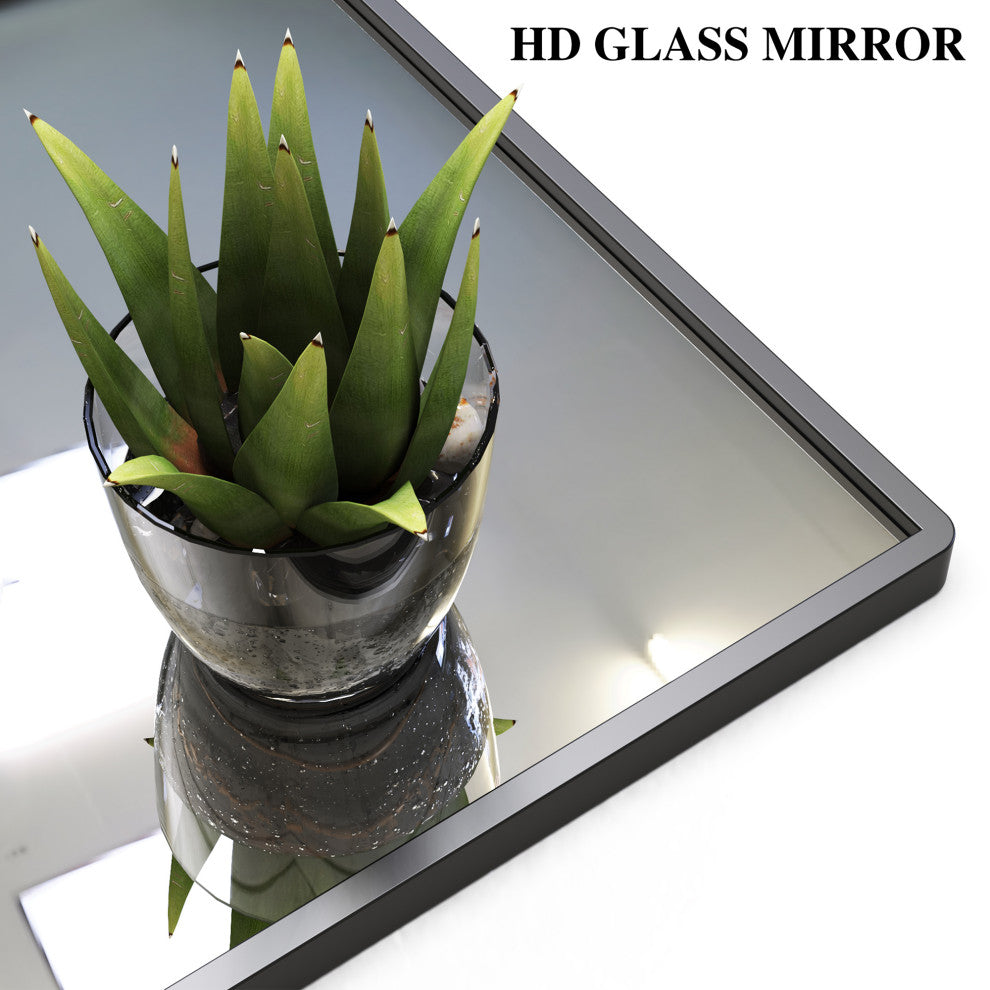 Large Rectangular Framed Wall Mount Bathroom Vanity Mirror, 48 X 30