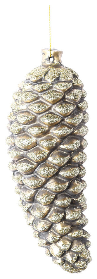 Vickerman Mc194738 8" Champagne Antique Pinecone Christmas Ornament