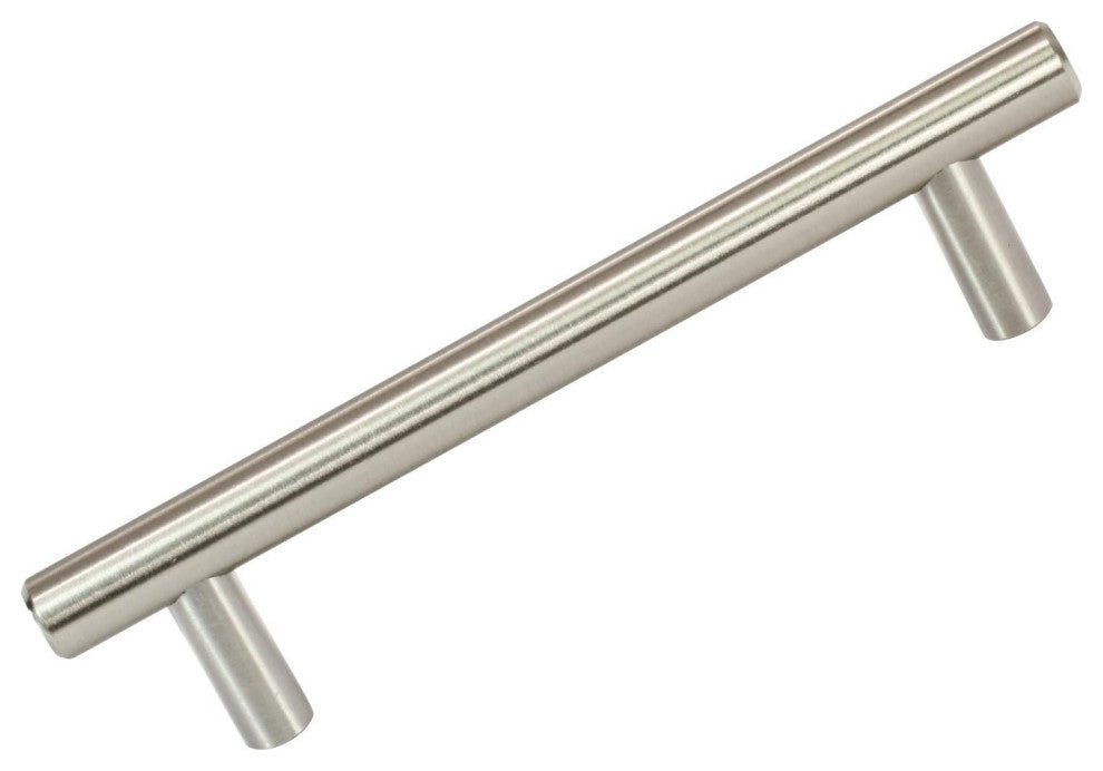 Mascot Hardware 3" Center Solid Steel Bar Pull , Satin Nickel Finish - Set of 10