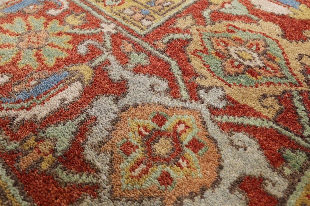 8' 10" X 11' 11" Persian Fine Serapi Handmade Wool Rug - Q16022