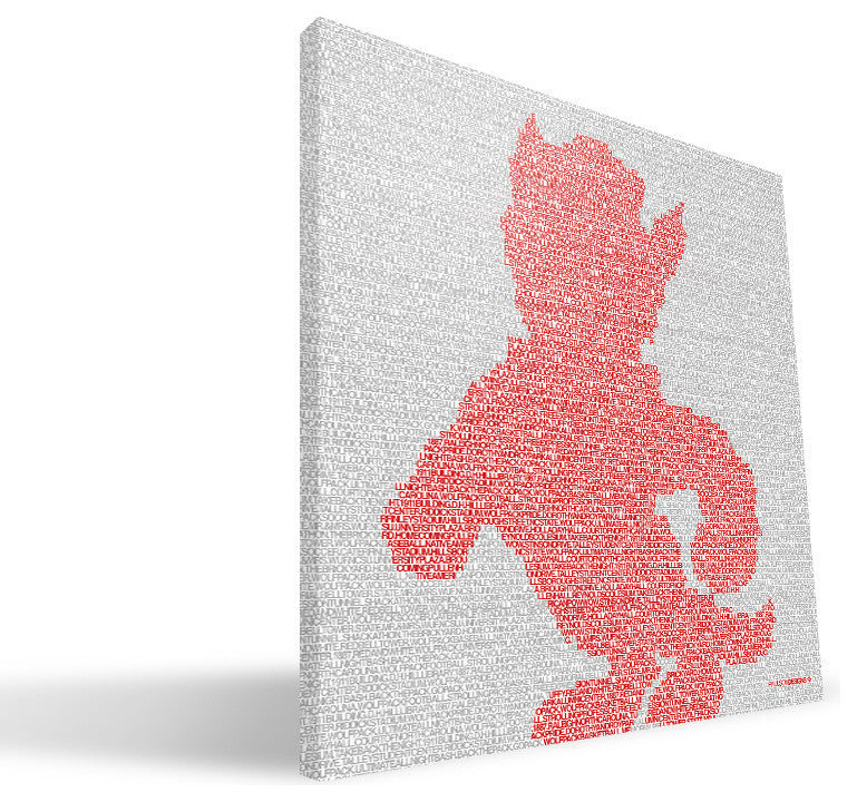 NCS Wolfpack Typo Canvas Print, 16"x16"