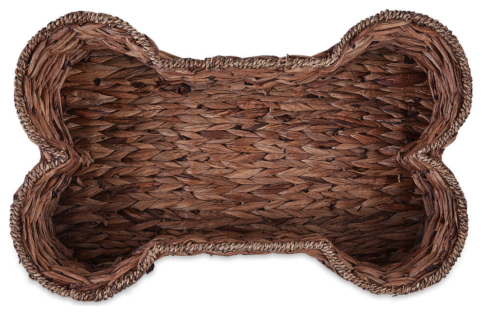 Bone Dry Dark Brown Hyacinth Bone Pet Basket Small