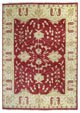 Agra Hand-Knotted Rug, Red/Beige, 8"x10"