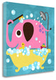 "Elephant In Bathtub" By Nancy Lee, Giclee Print on Gallery Wrap Canvas