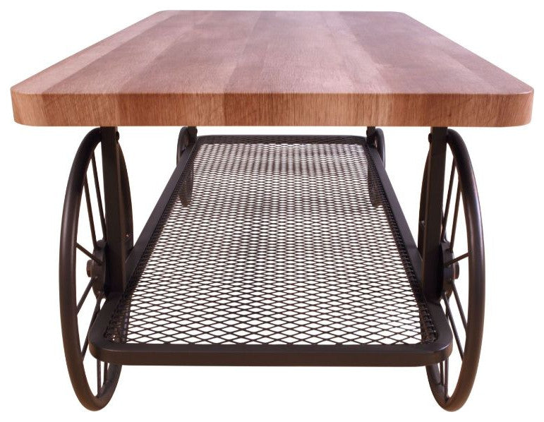 Acme Francie Coffee Table Oak and Antique Gray