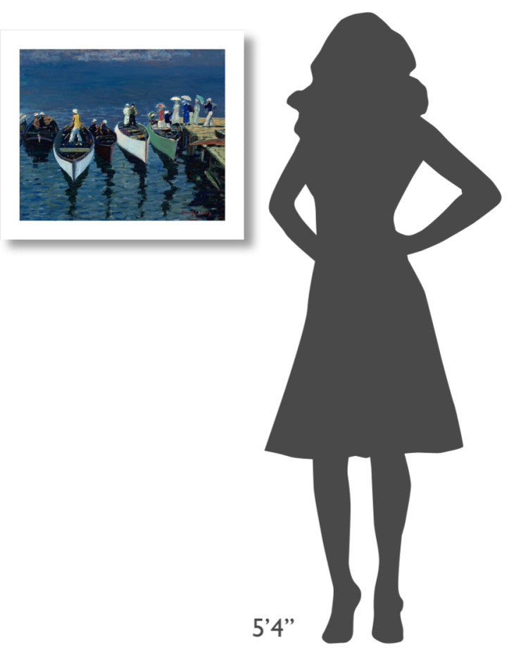 "Holiday on the Hudson, c.1912" Print by George Benjamin Luks, 24"x20"