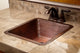 BS17DB 17'''' Square 16 Gauge Hammered Copper Bar Sink