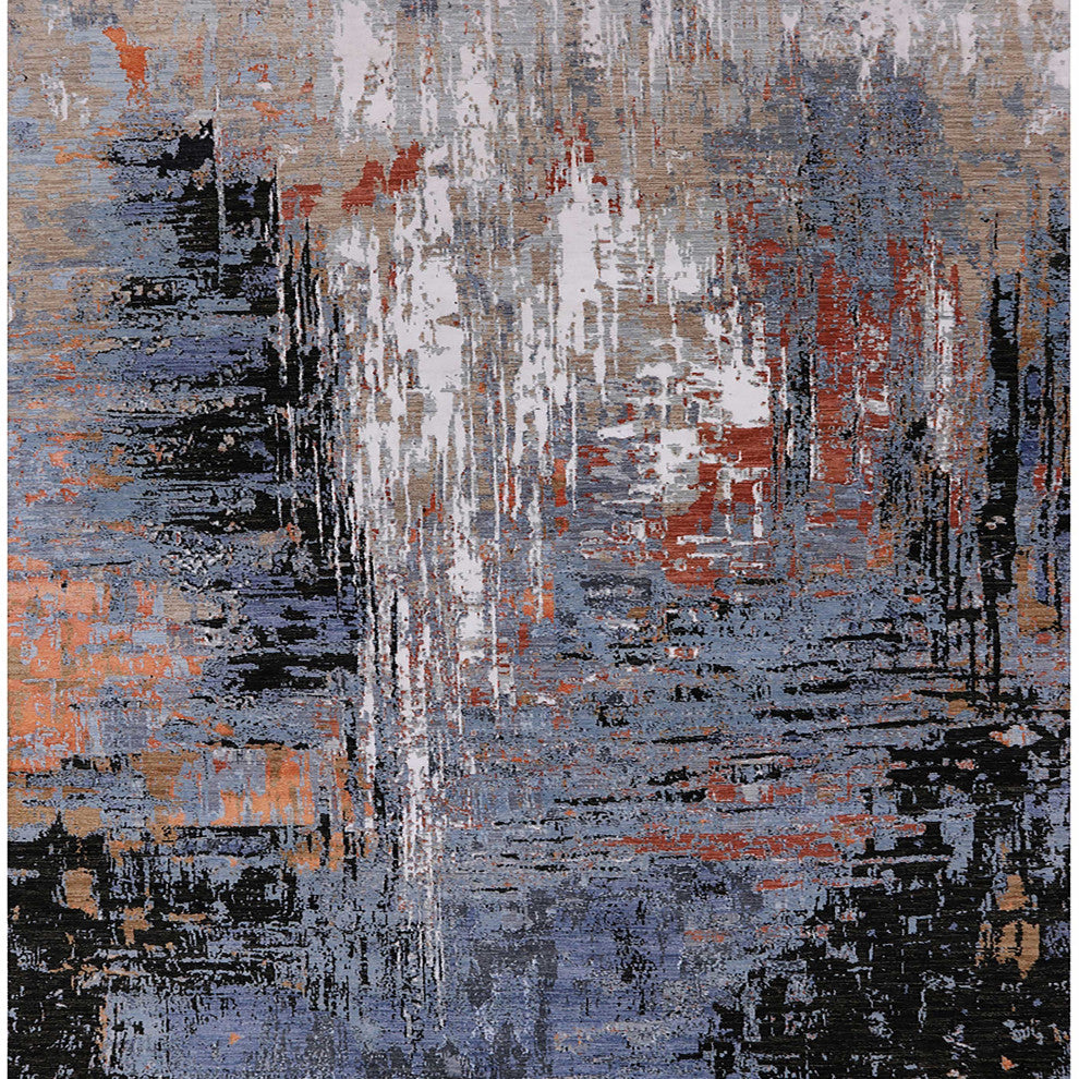 Ahgly Company Indoor Square Mid-Century Modern Area Rugs, 4' Square