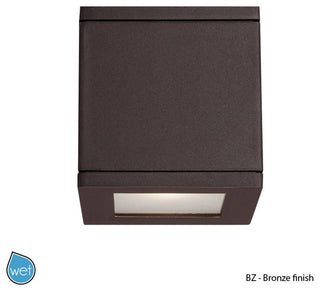 WAC Lighting Rubix LED Indoor or Outdoor Wall Light, Bronze